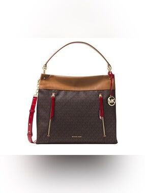 Michael Kors Lex LG Signature Hobo. Brown.